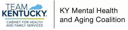 Logo of Team Kentucky and text reading "KY Mental Health and Aging Coalition."