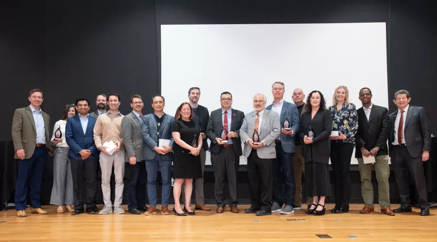 Group of people on a stage