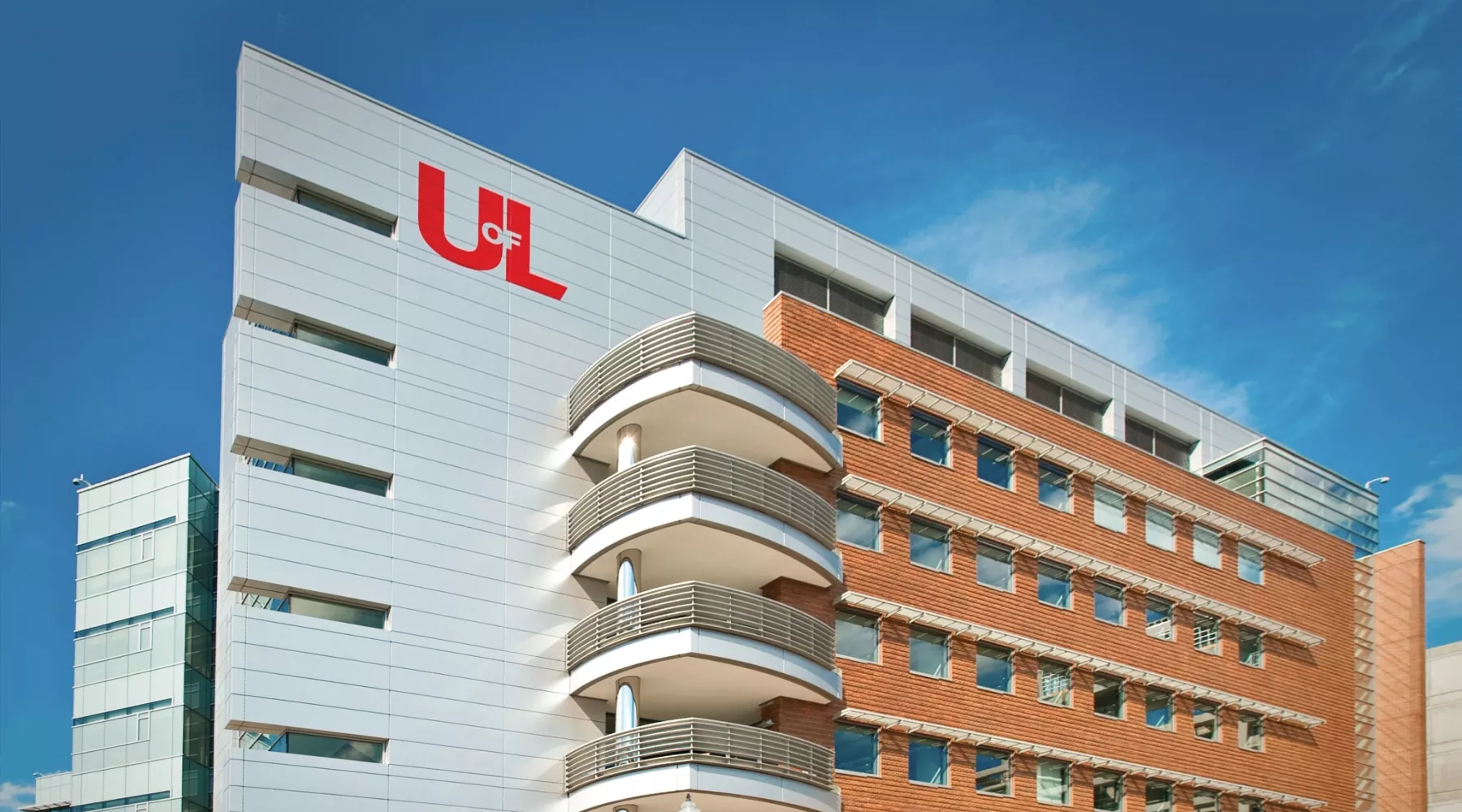 Street view of the Clinical and Translational Research Building on the HSC.