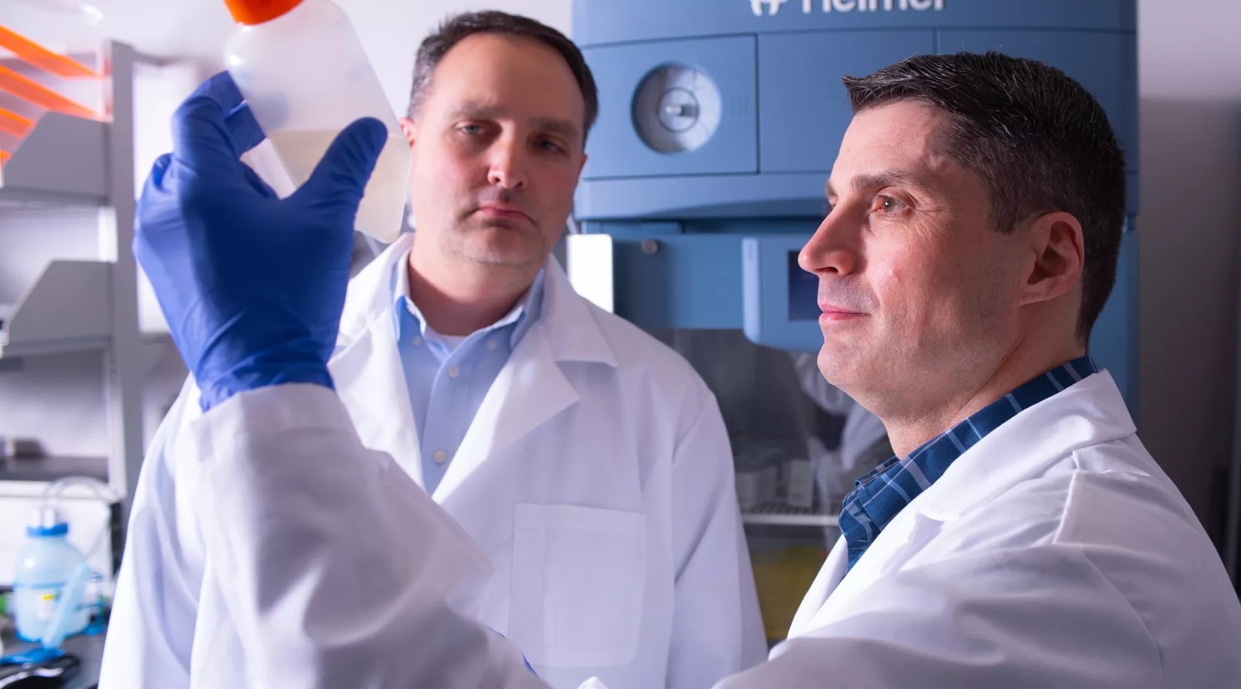 Drs. Larry Bozulic and James Cripps, CAR-T researchers.